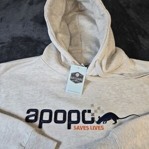 Artisans QUALITY Hoodie with Sewn & Embroidered Lettering "Apopo" (HeroRATs) XL